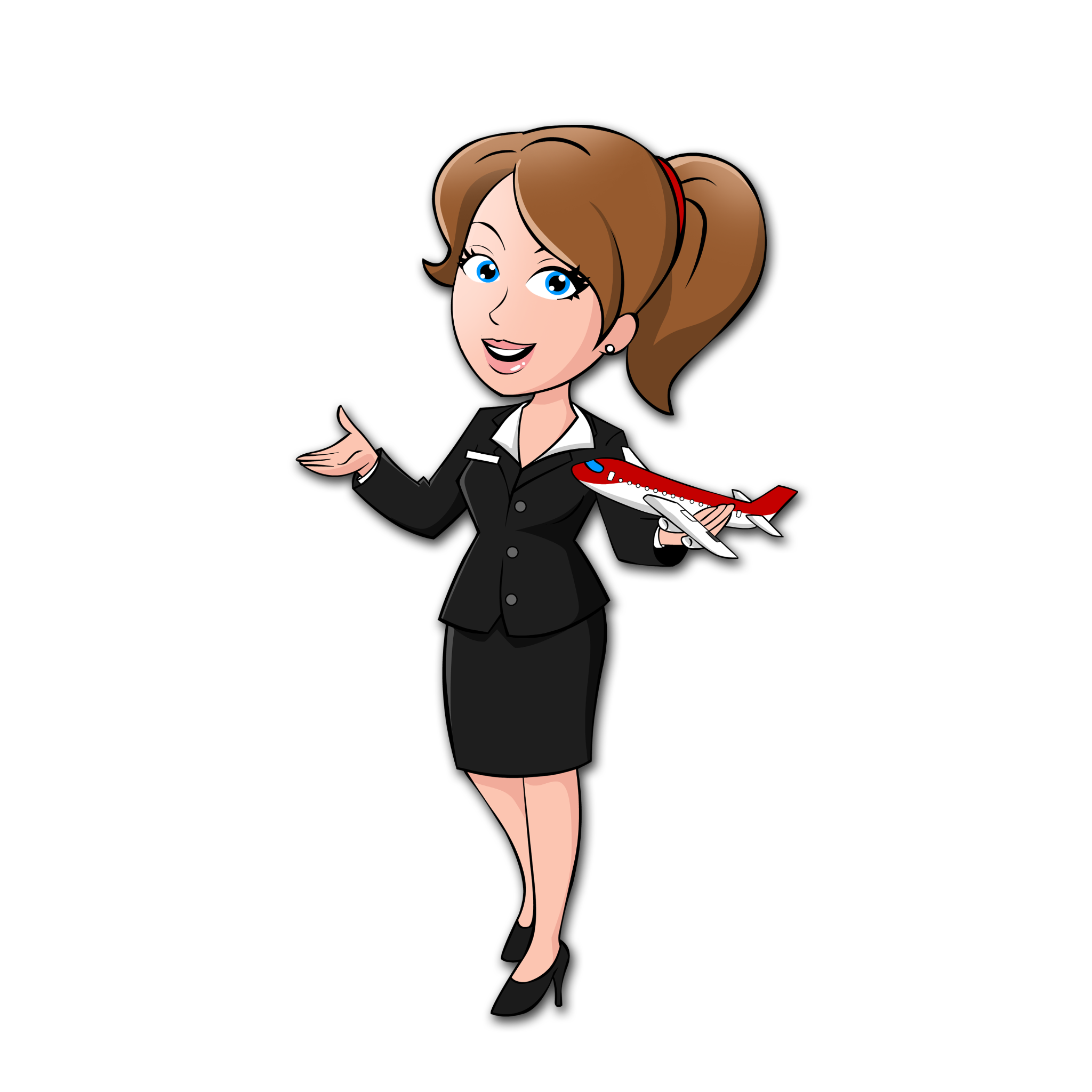 Insperia travel concierge mascot holding a plane